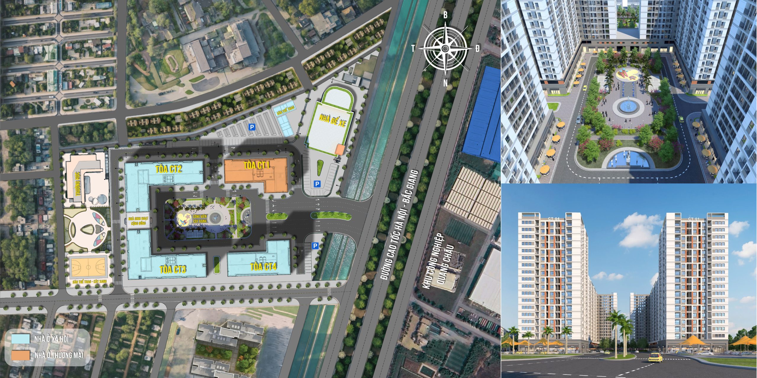 mặt bằng chi tiết các tòa tại Vega Homes Quang Châu - bắc Giang