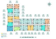 Mặt bằng tầng Tòa CT3(NOXH) Chung cư Vega Homes Quang Châu